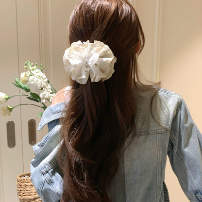 珍珠蕾絲碎花髮夾－商品主圖｜https://igowo.tw/