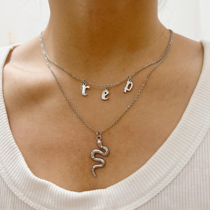 不銹鋼蛇形雙層項鍊