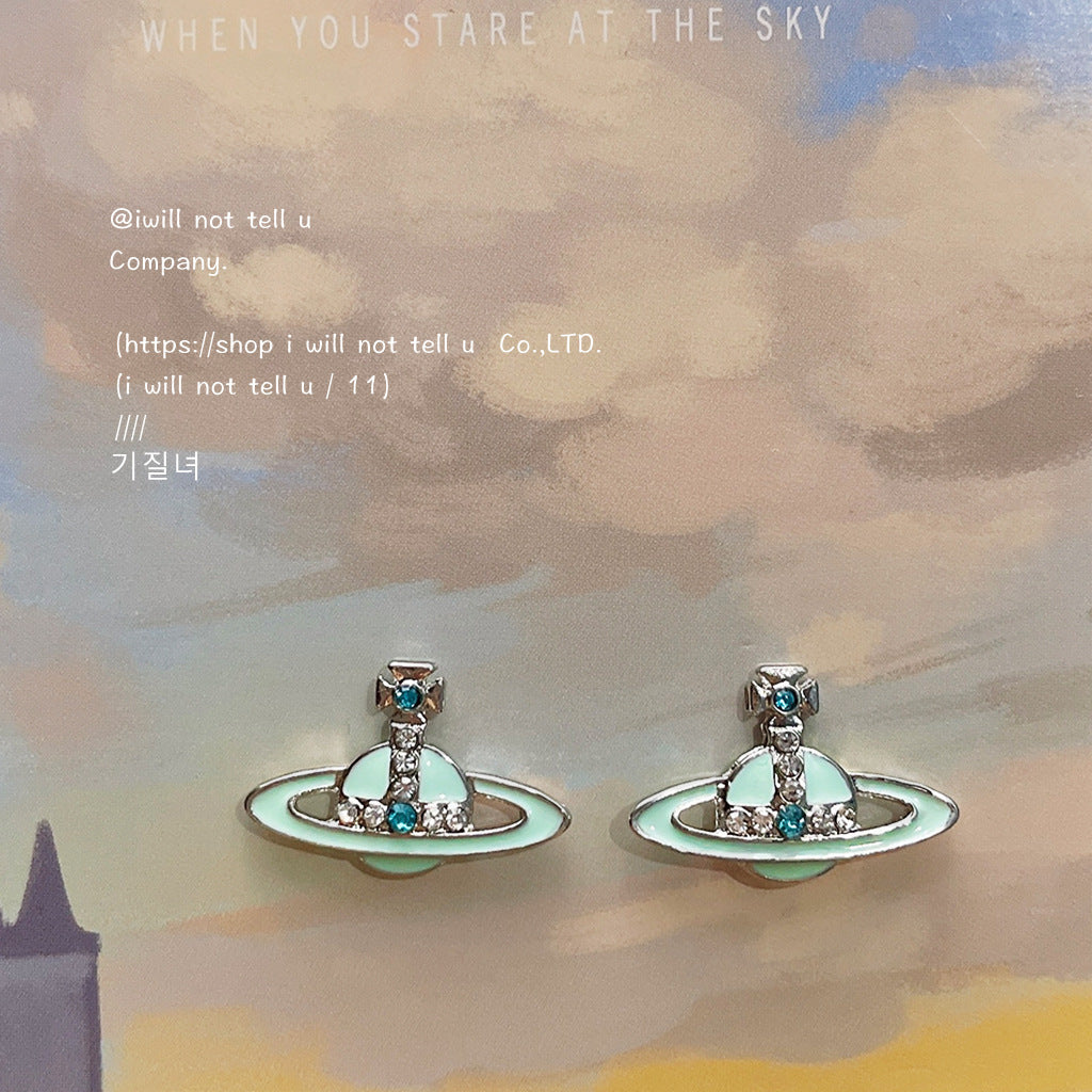 琺瑯星球耳釘－商品主圖｜https://igowo.tw/