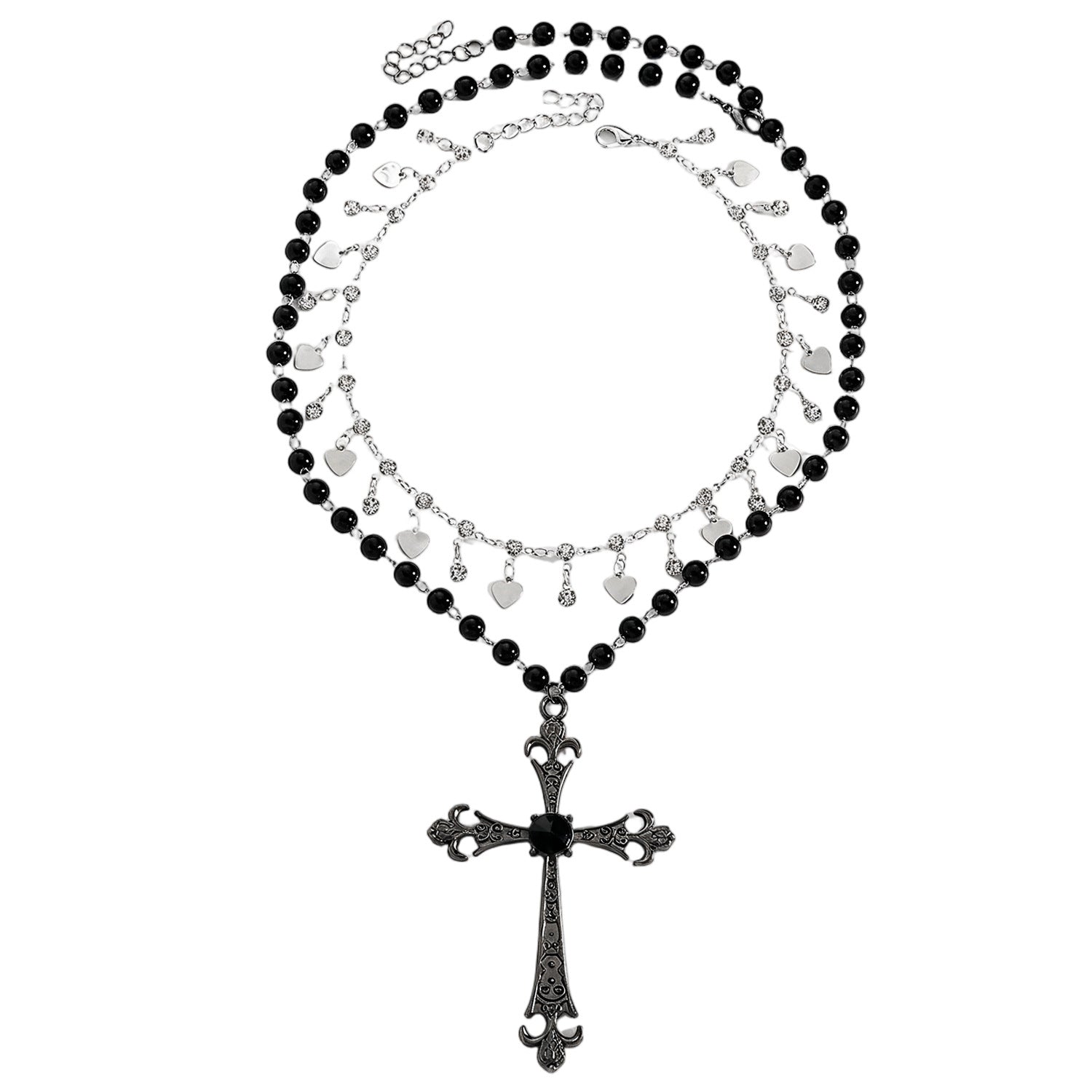 十字墜飾復古項鍊－古銀 Z-577款細節3｜https://igowo.tw/