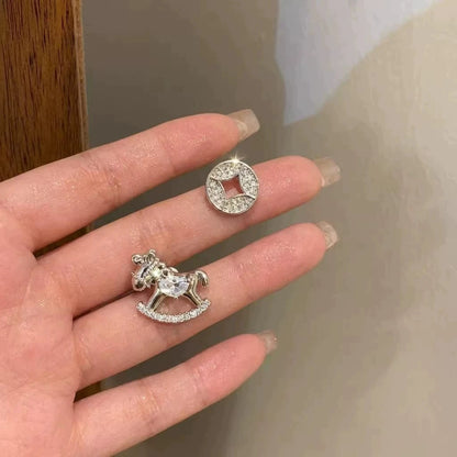 馬上有錢精致鋯石耳環