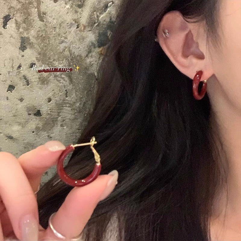 金屬圓珠圓圈復古耳環－細節特寫9｜https://igowo.tw/