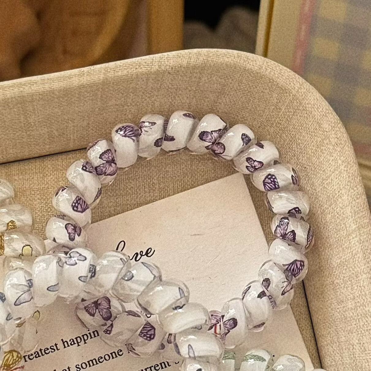 彩色蝴蝶髮圈