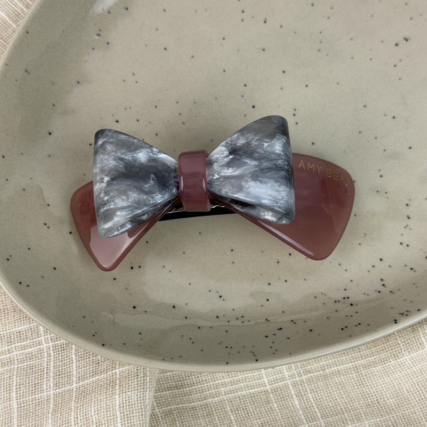 醋酸板材蝴蝶結髮夾