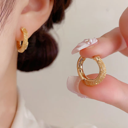 鋯石金屬復古簡約耳扣－商品主圖｜https://igowo.tw/