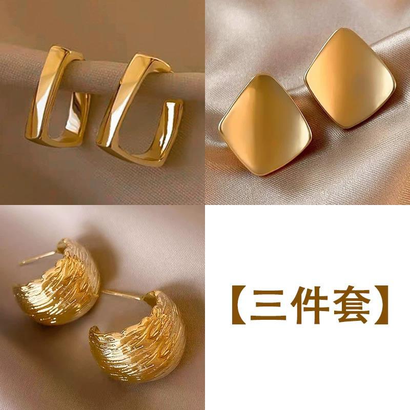 金屬復古耳釘－4金屬耳環6件套款細節｜https://igowo.tw/