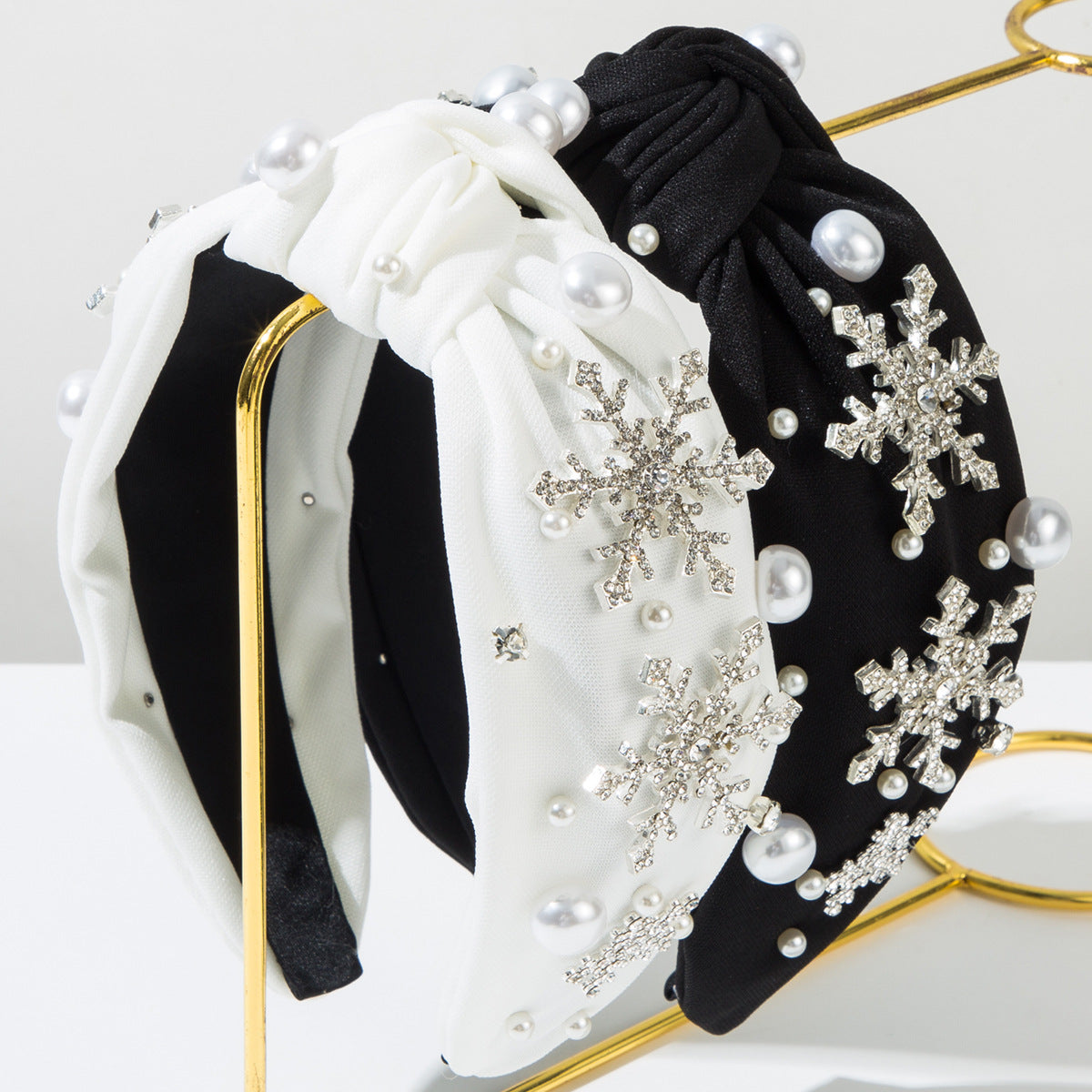 鋯石金屬雪花鑲鑽髮箍－商品主圖｜https://igowo.tw/