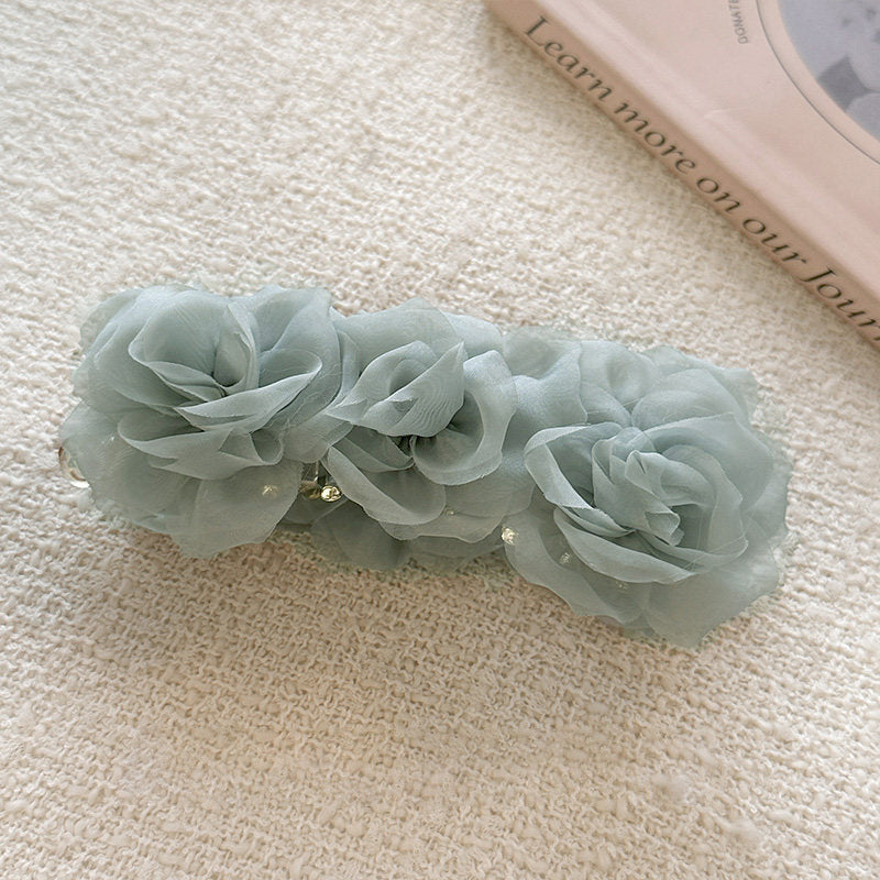網紗花朵髮夾
