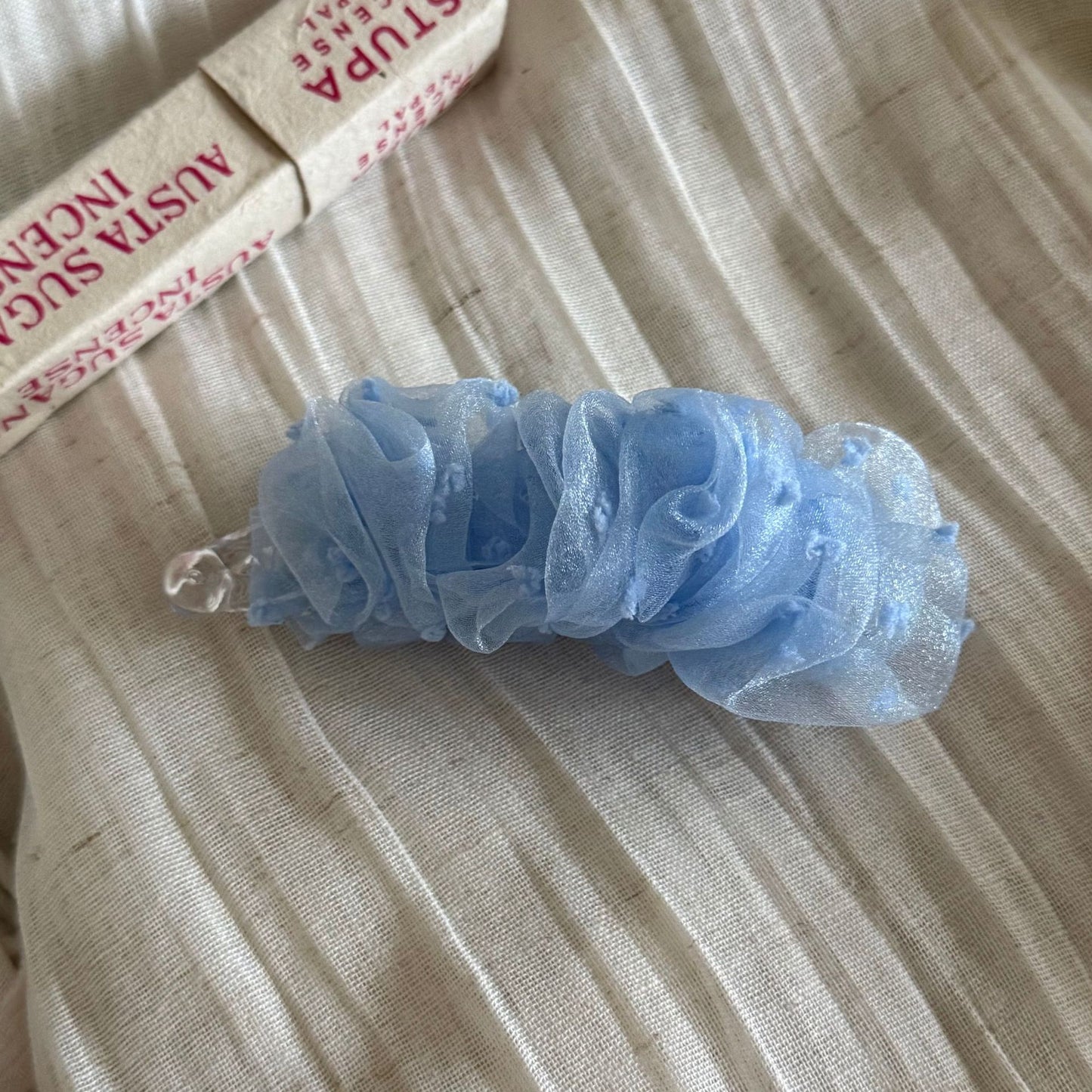 網紗波點雲朵髮夾