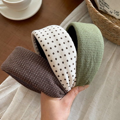 波點寬版髮箍－商品主圖｜https://igowo.tw/