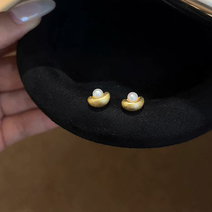 珍珠銀針古典耳釘