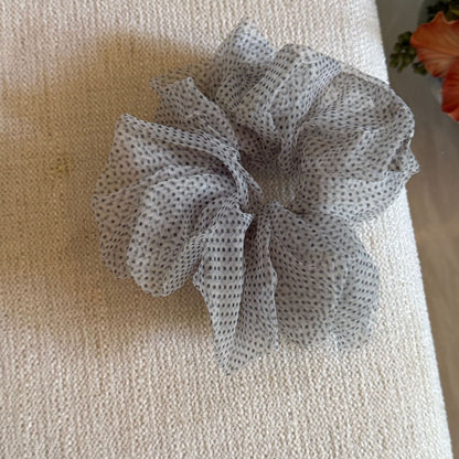 網紗格紋復古髮圈