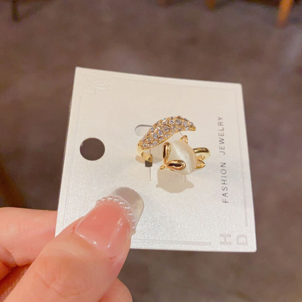 鋯石可調式簡約戒指－細節特寫8｜https://igowo.tw/