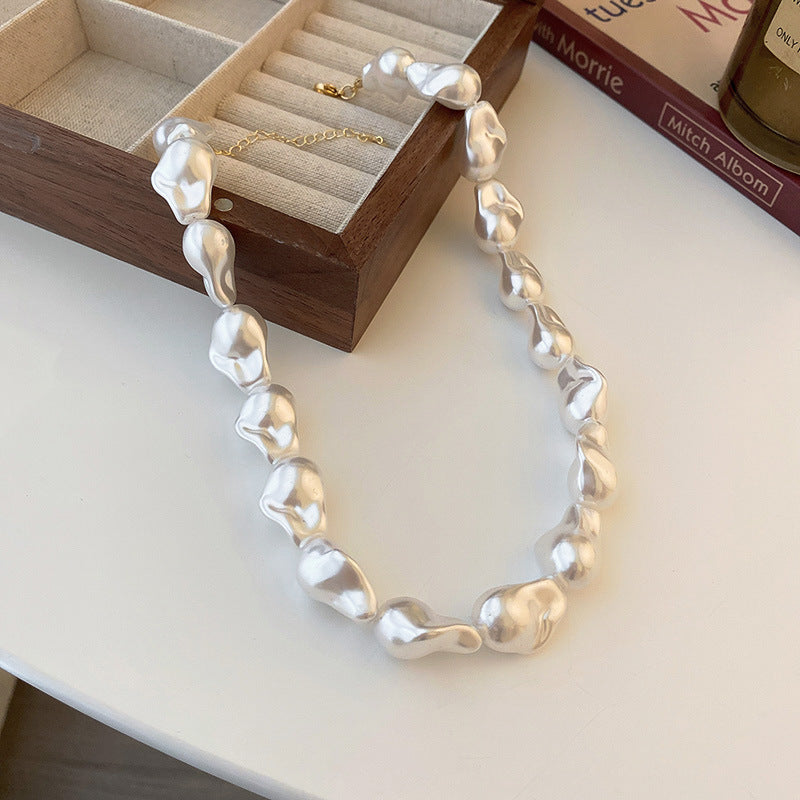 珍珠愛心墜飾項鍊