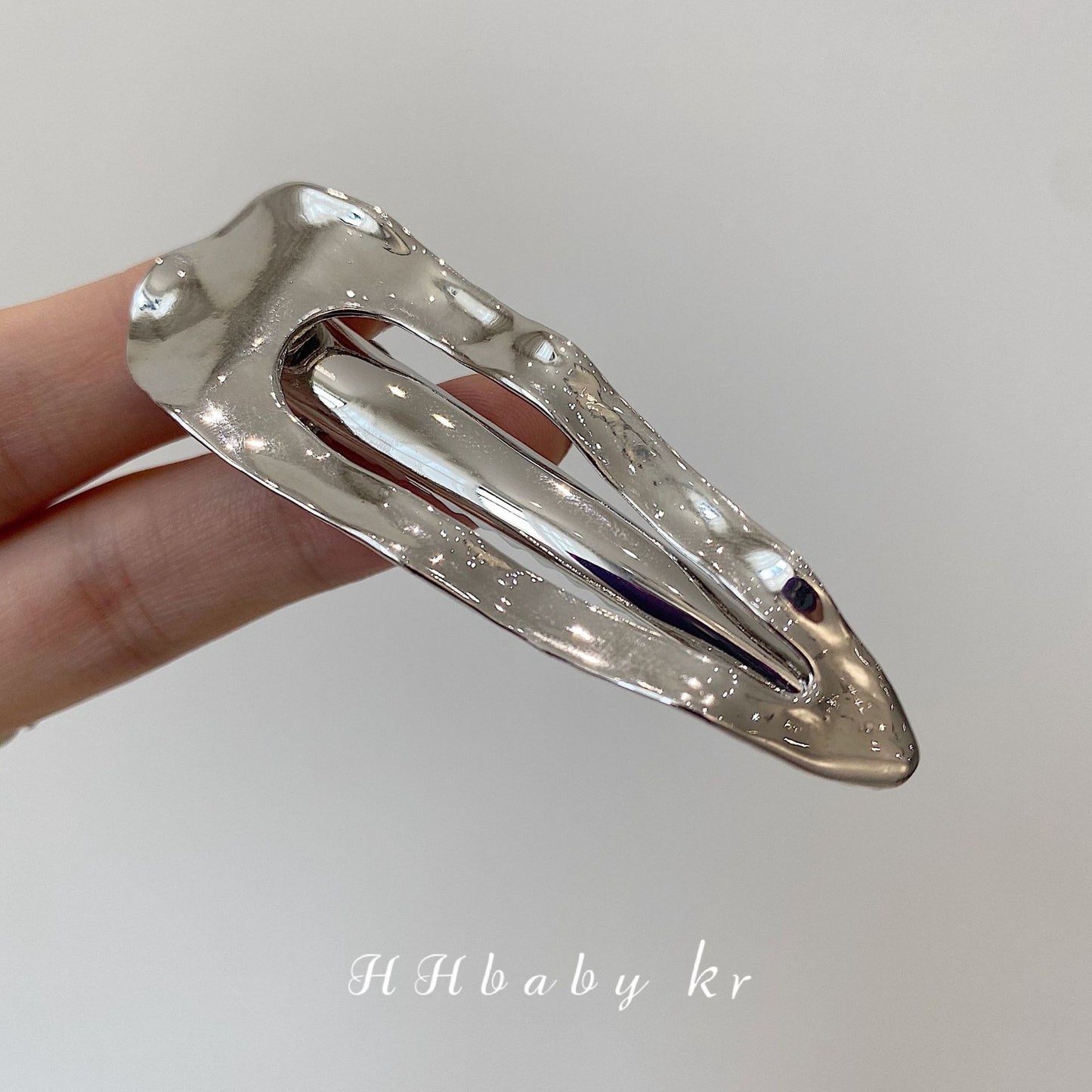 金屬水波紋簡約髮夾