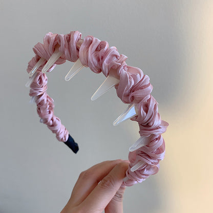 布面纏繞髮箍－紫色款細節｜https://igowo.tw/