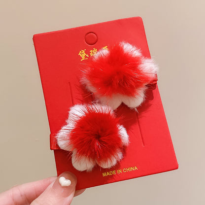 絨面蝴蝶結復古髮夾－細節特寫55｜https://igowo.tw/