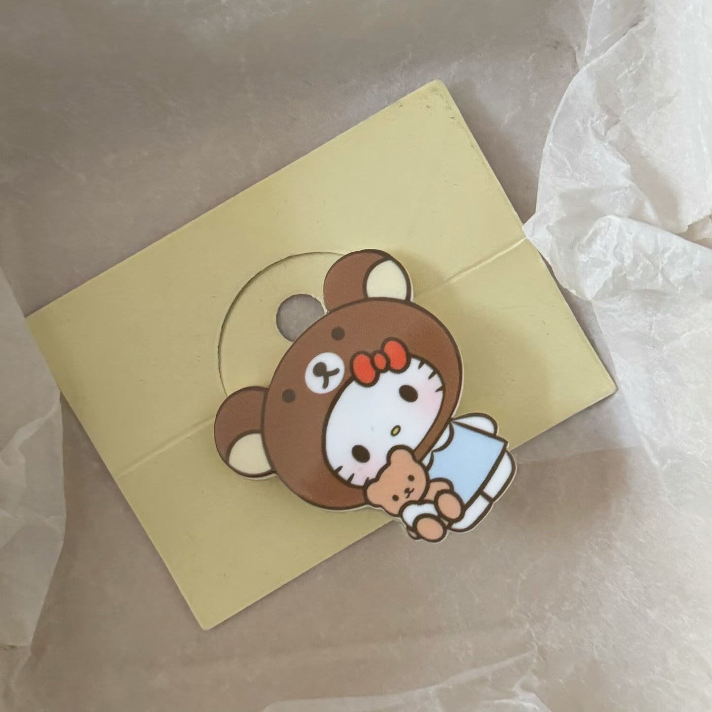 棕色貓咪卡通髮夾