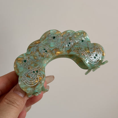 花朵復古鯊魚夾