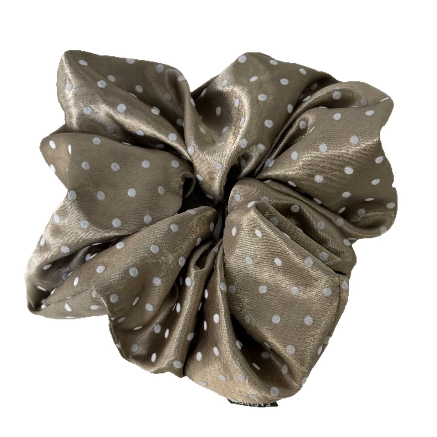 絨面波點簡約髮圈－灰色款細節｜https://igowo.tw/