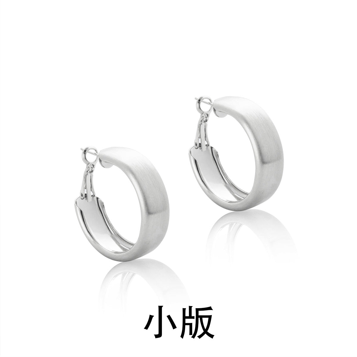 圓圈拉絲誇張耳環