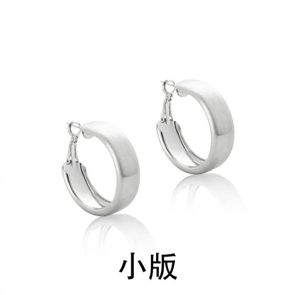 圓圈拉絲誇張耳環