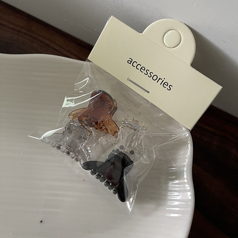 透明蝴蝶結小巧鯊魚夾