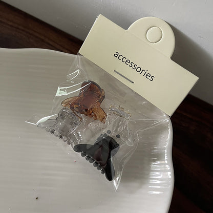 透明蝴蝶結小巧鯊魚夾