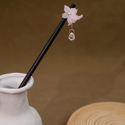 珍珠鈴蘭流蘇垂墜髮簪－珍珠流蘇款細節｜https://igowo.tw/