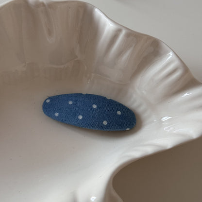 藍色波點幾何簡約髮夾