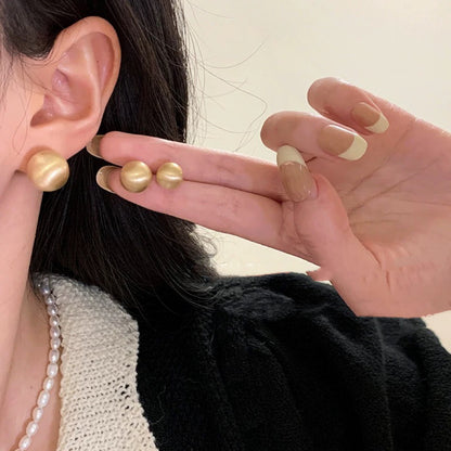 歐美多層圓環C形耳釘女簡約小眾設計耳環時尚氣質耳飾輕奢高級感