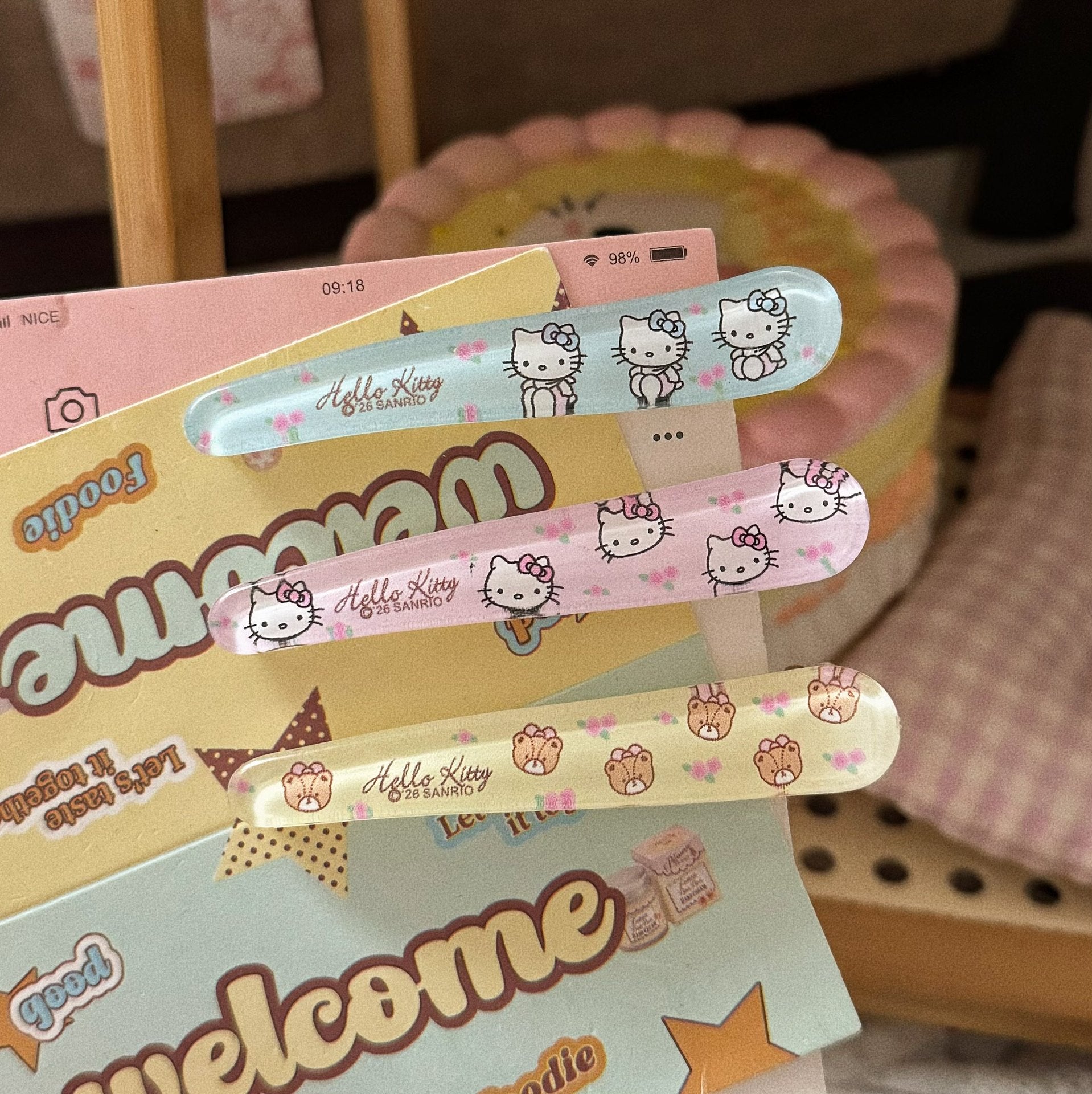 粉色貓咪髮夾－商品主圖｜https://igowo.tw/