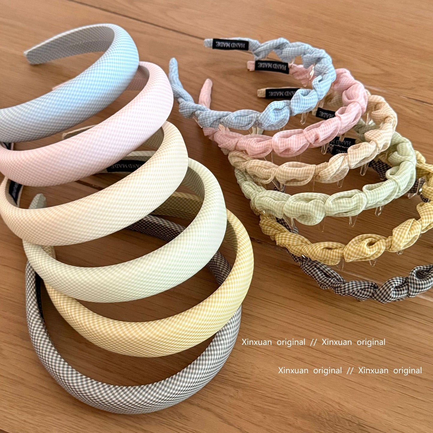 繽紛格紋髮箍－商品主圖｜https://igowo.tw/