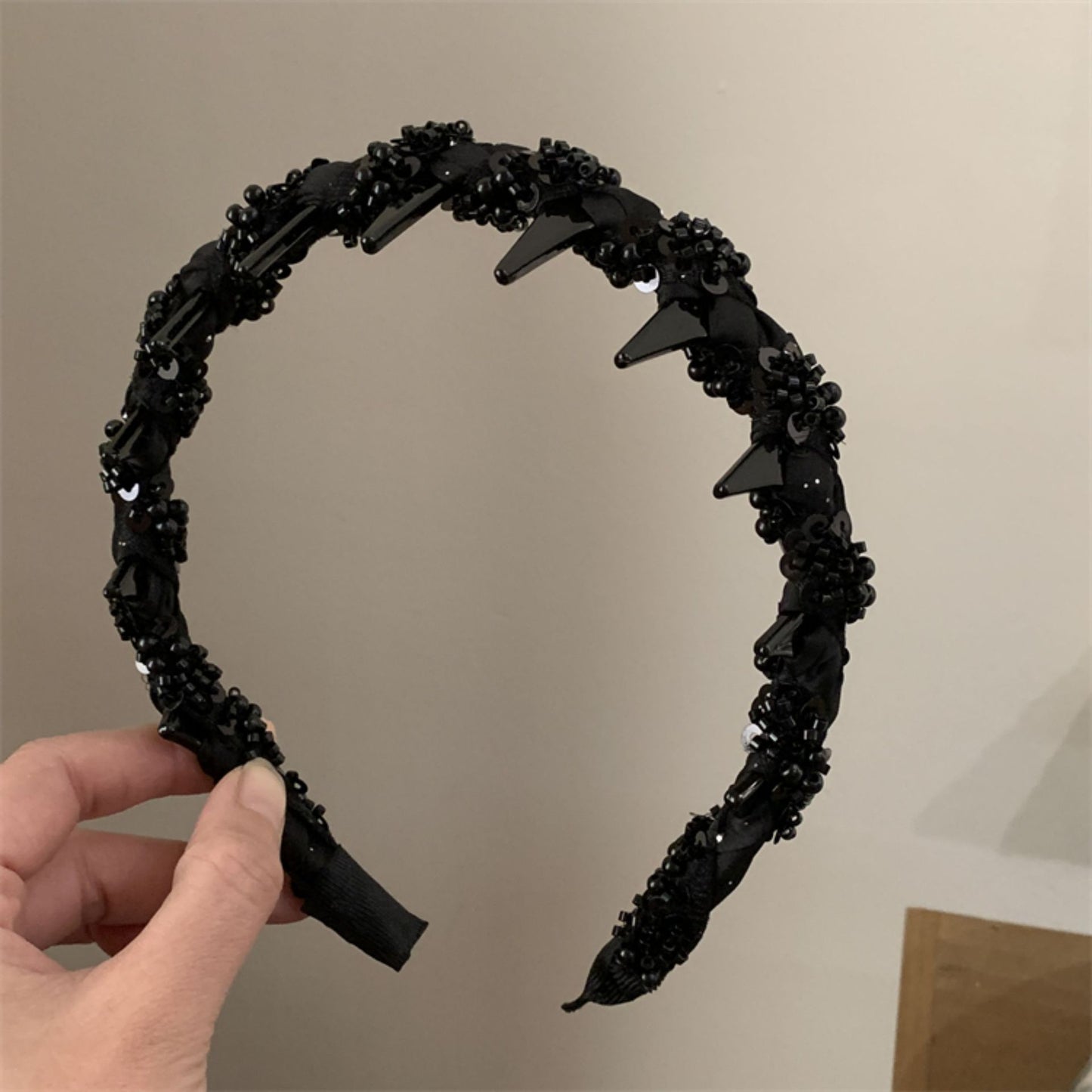 串珠波浪髮箍