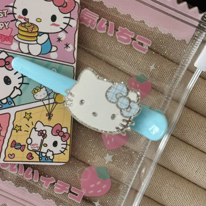 藍色壓克力貓咪髮夾