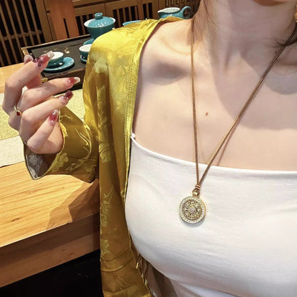 沙金墜飾復古項鍊－黑款實拍｜https://igowo.tw/