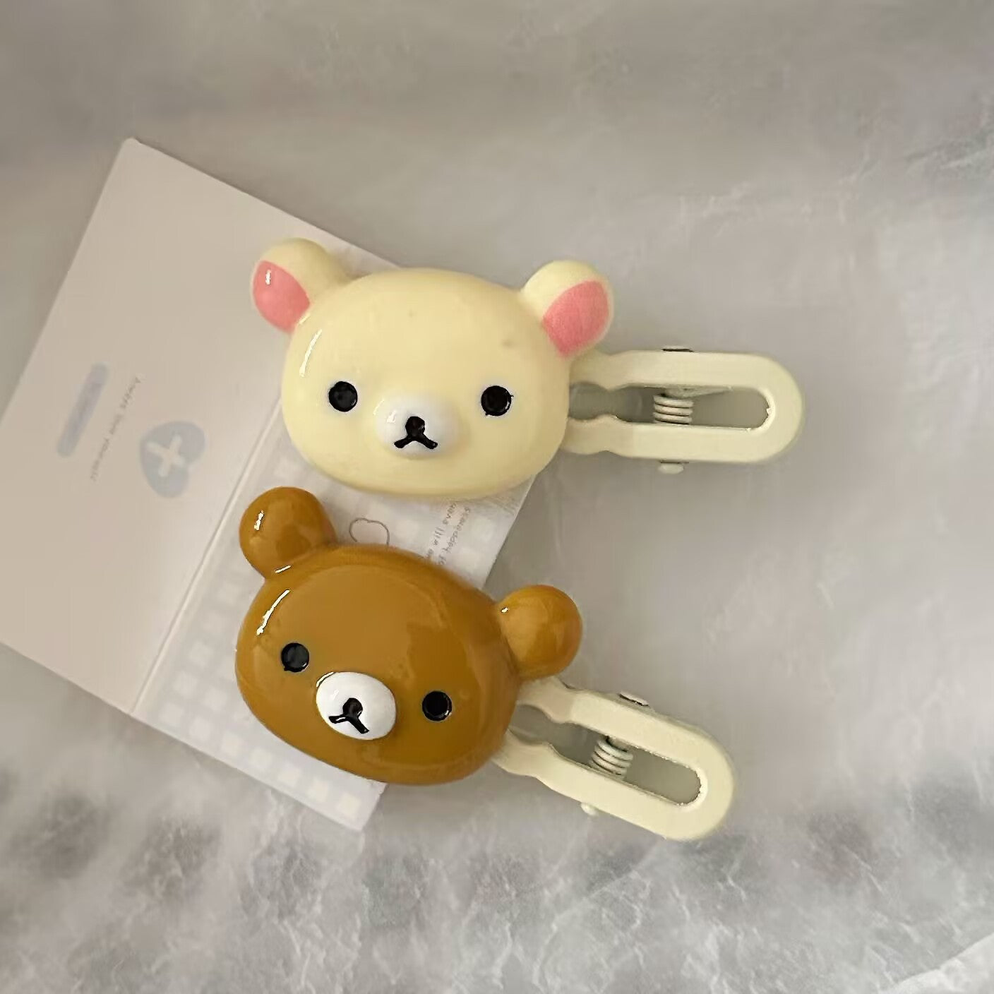 棕色小熊波浪髮夾－商品主圖｜https://igowo.tw/