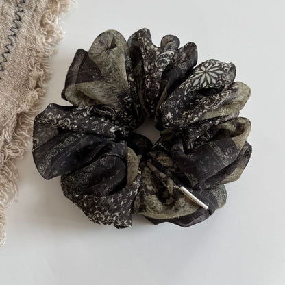 大腸圈復古髮圈－復古色腸圈-綠色款細節｜https://igowo.tw/