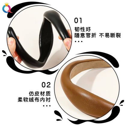 皮革不規則髮箍－第二視角實拍｜https://igowo.tw/