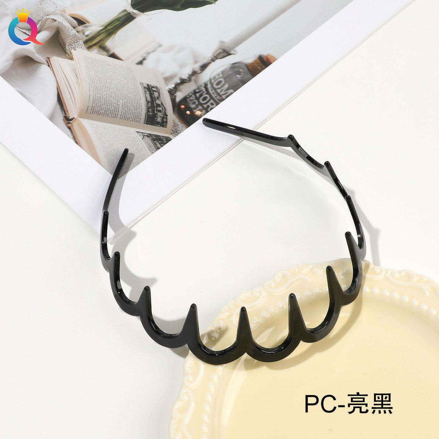 波浪簡約髮箍－細節特寫10｜https://igowo.tw/
