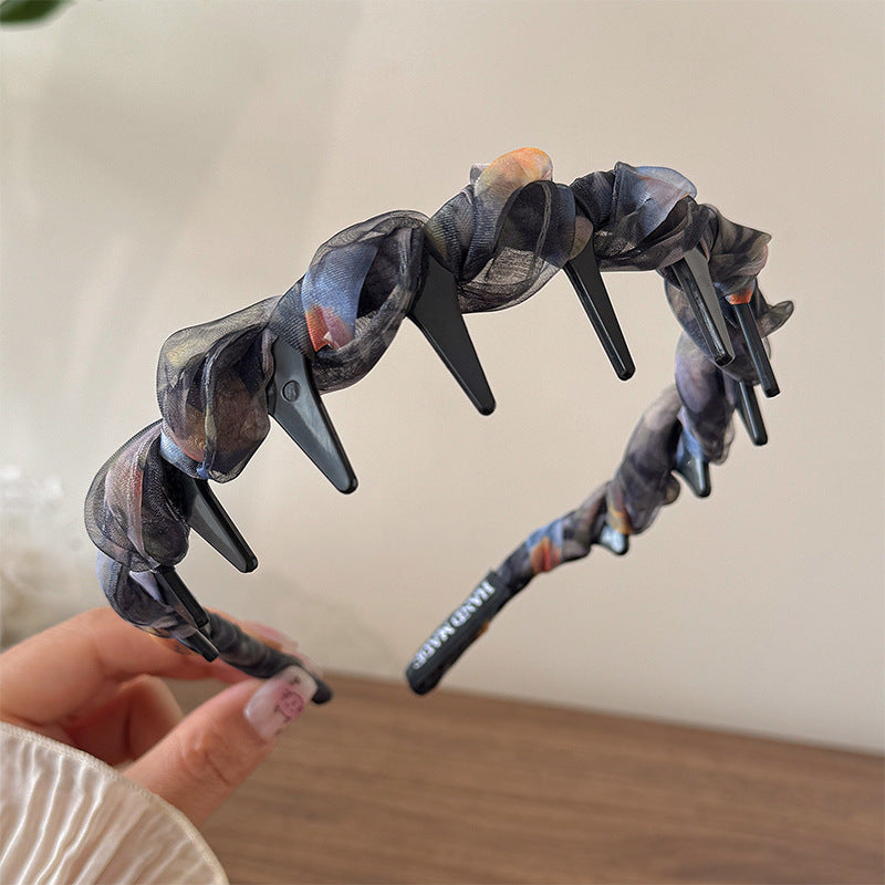 網紗碎花髮箍