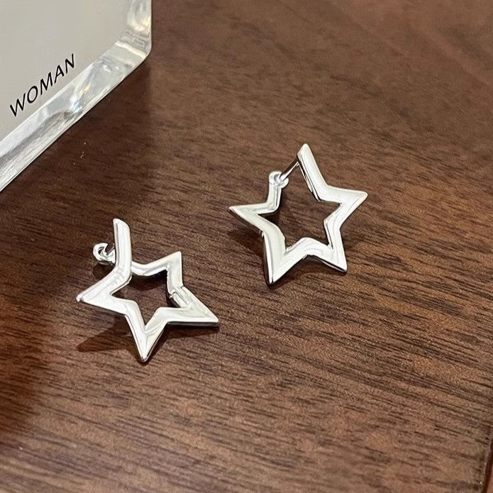 星星鏤空復古耳環－古銀 1707款細節7｜https://igowo.tw/