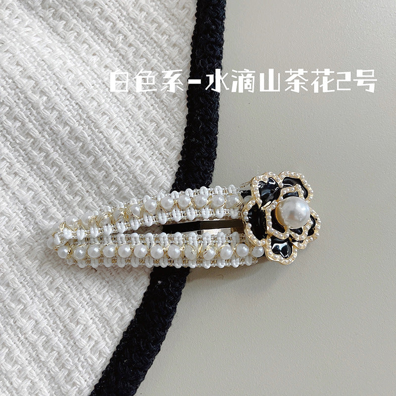 珍珠花朵髮夾－字母蝴蝶結19號款細節｜https://igowo.tw/