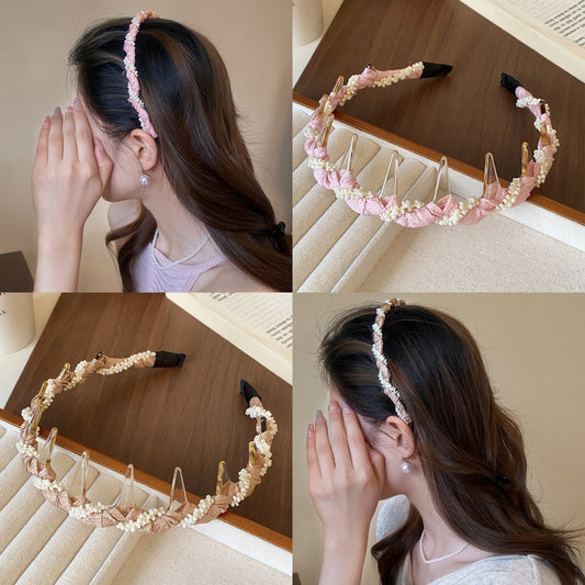 粉色簡約髮箍－商品主圖｜https://igowo.tw/