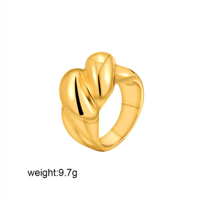 金色鋯石幾何鑲鑽戒指－細節特寫4｜https://igowo.tw/