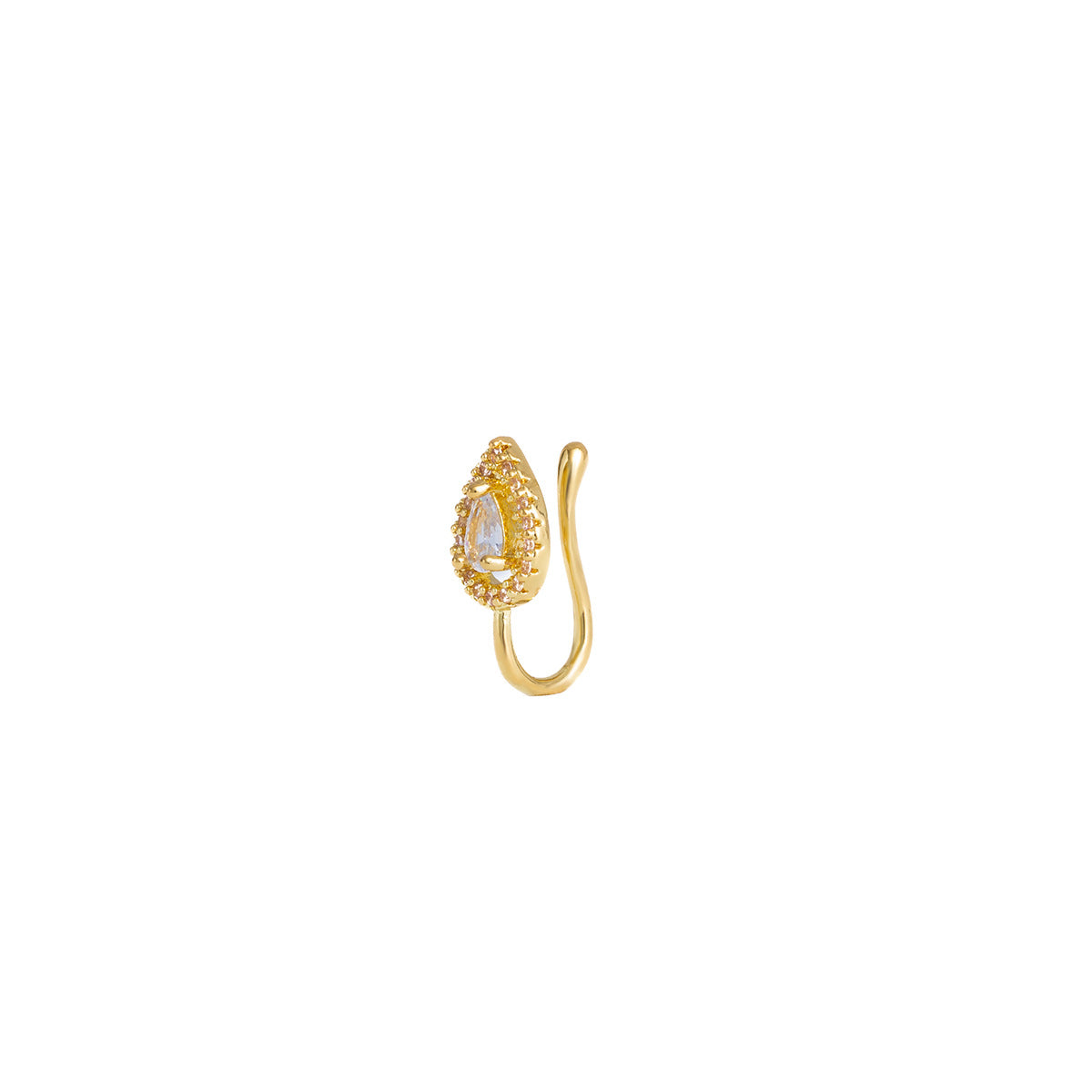 金色愛心U形鑲鑽飾品－5/大花朵款細節｜https://igowo.tw/