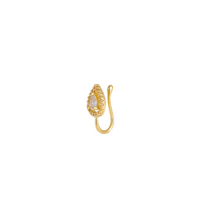 金色愛心U形鑲鑽飾品－5/大花朵款細節｜https://igowo.tw/