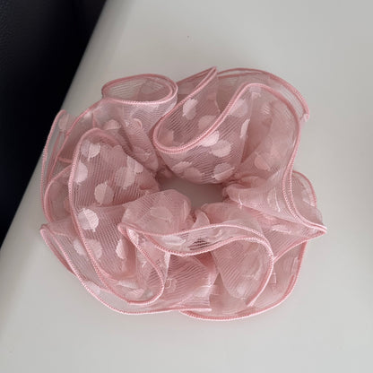 網紗波點大腸圈髮圈