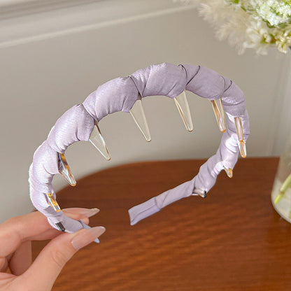 彩色布面纏繞髮箍－黑色款細節｜https://igowo.tw/