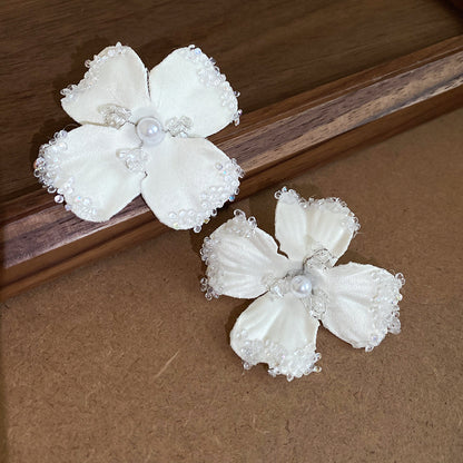 緞帶花朵項鍊耳環組